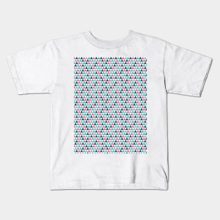 Festive Pine Triangle Mosaic Abstract Christmas Pattern Kids T-Shirt